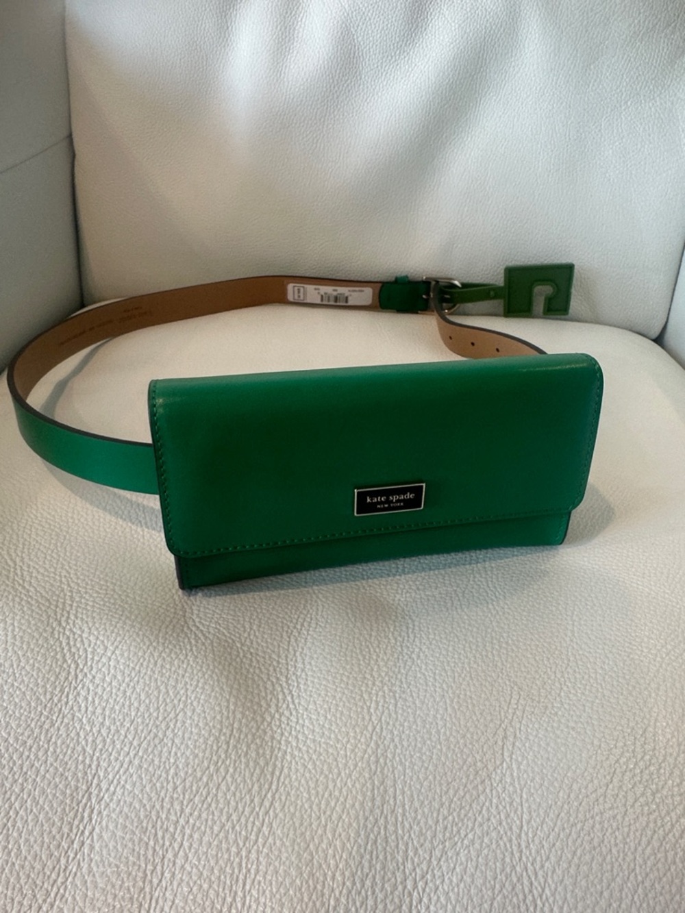 kate spade Emerald Green Leather Mini Belt Bag